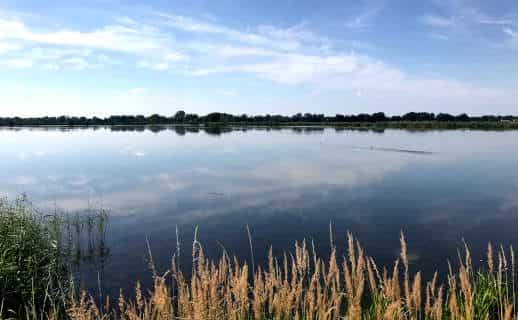 Harmęże lakes seen from the Rajsko side. Auschwitz prisoners worked there too.