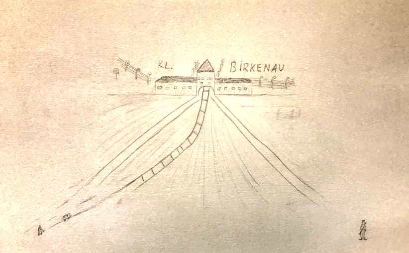 Reproduction of children work in Block 27 at Auschwitz I Main Camp.