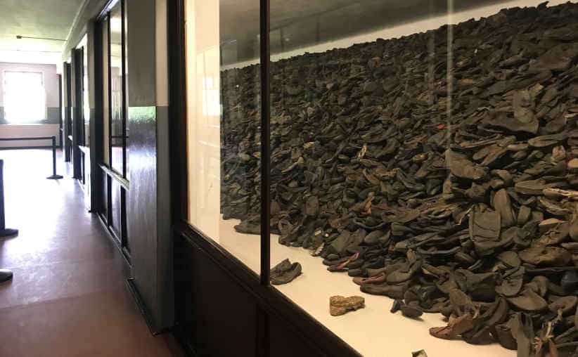 The shoes of Auschwitz victims in Block 5 upstairs, Auschwitz I Main Camp