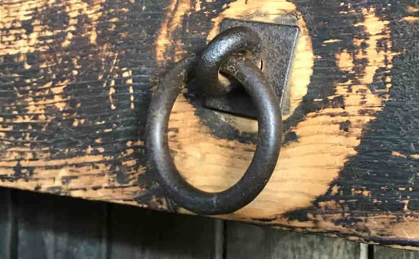 Ring for horses inside of a wooden barrack/stable at Auschwitz-II-Birkenau camp.