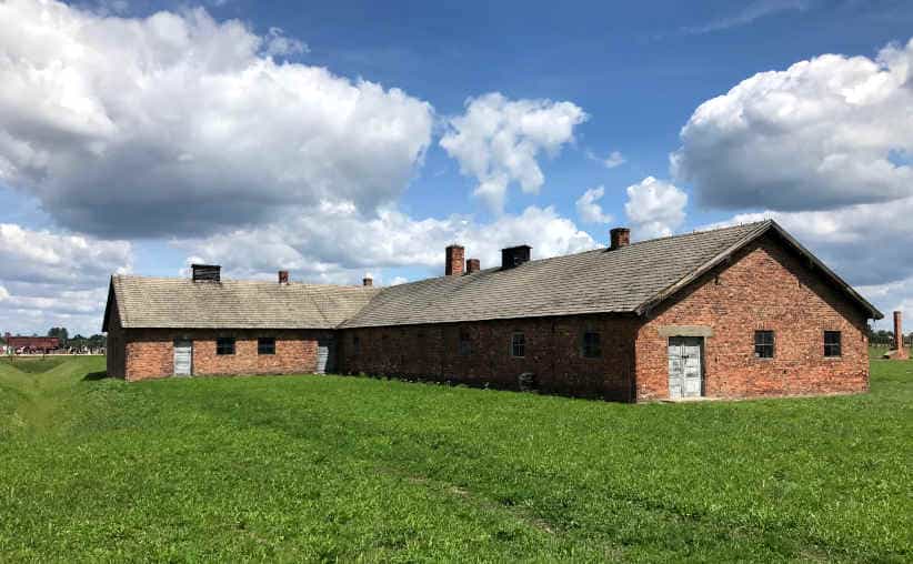 Brick registration office at Auschwitz-II-Birkenau, sector BIa.