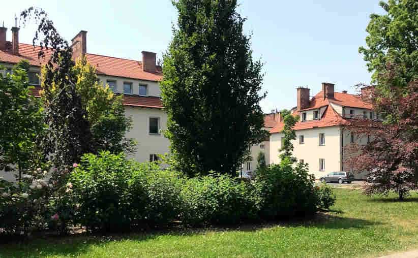The SS accommodation buildings, presently Osiedle Rotmistrza Witolda Pileckiego estate in Oświęcim.